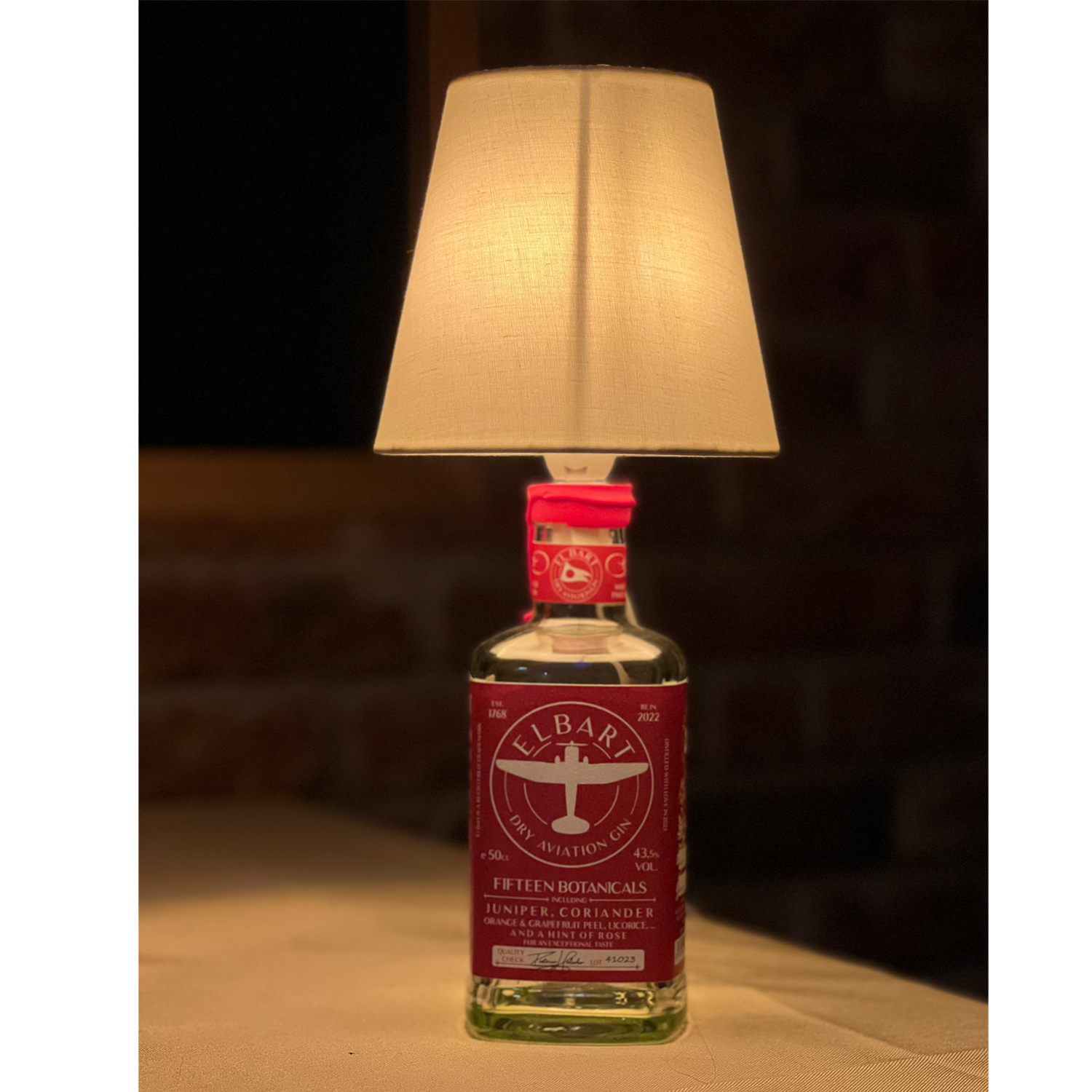El Bart Aviation Gin & Lampen-Set | Rot