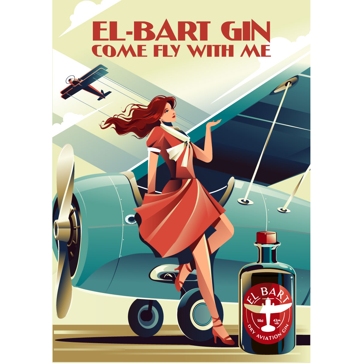 El Bart - Poster | Vintage Gin Werbung