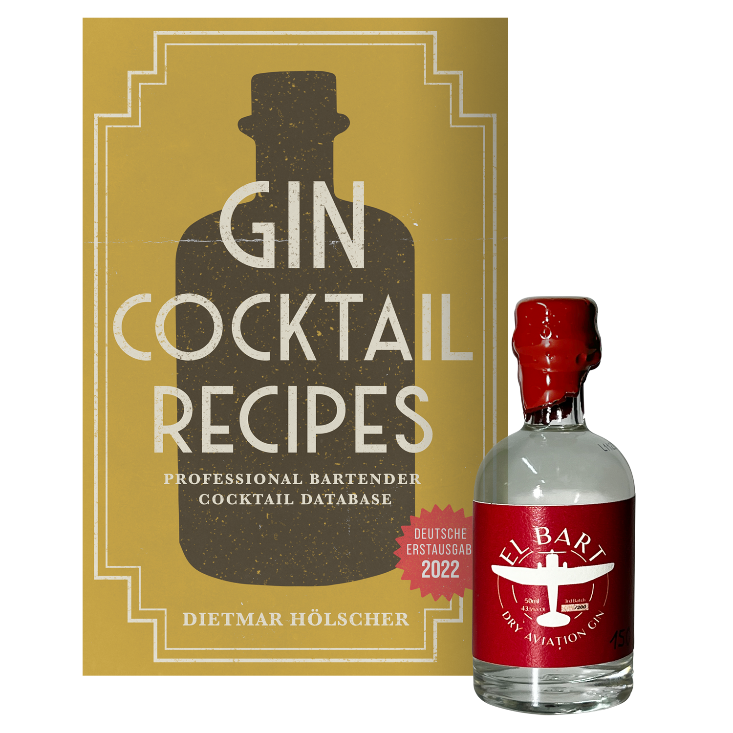 Gin Geschenkset (Gin Cocktail Buch & passenden El Bart Gin)